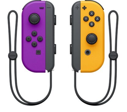 Neon Purple and Neon Orange Joy-Con Picture 1