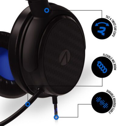 Stealth C6-100 Blue & Black Wired Stereo Gaming Headset (Multi-Platform) Picture 2