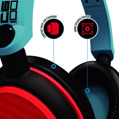 Stealth C6-100 Neon Blue/Red Wired Stereo Gaming Headset (Multi-Platform) - Picture 5