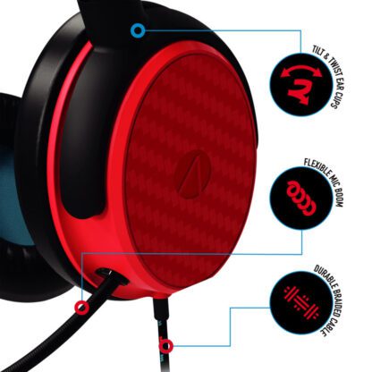 Stealth C6-100 Neon Blue/Red Wired Stereo Gaming Headset (Multi-Platform) - Picture 4