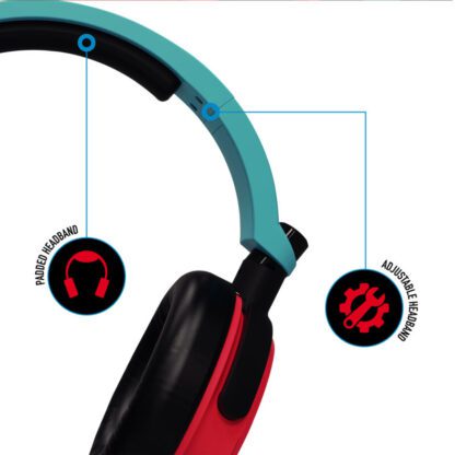 Stealth C6-100 Neon Blue/Red Wired Stereo Gaming Headset (Multi-Platform) - Picture 3