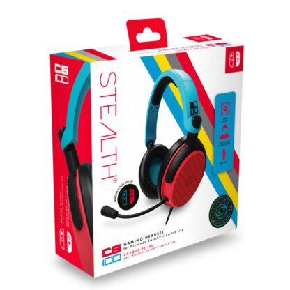 Stealth C6-100 Neon Blue/Red Wired Stereo Gaming Headset (Multi-Platform) - Box Picture