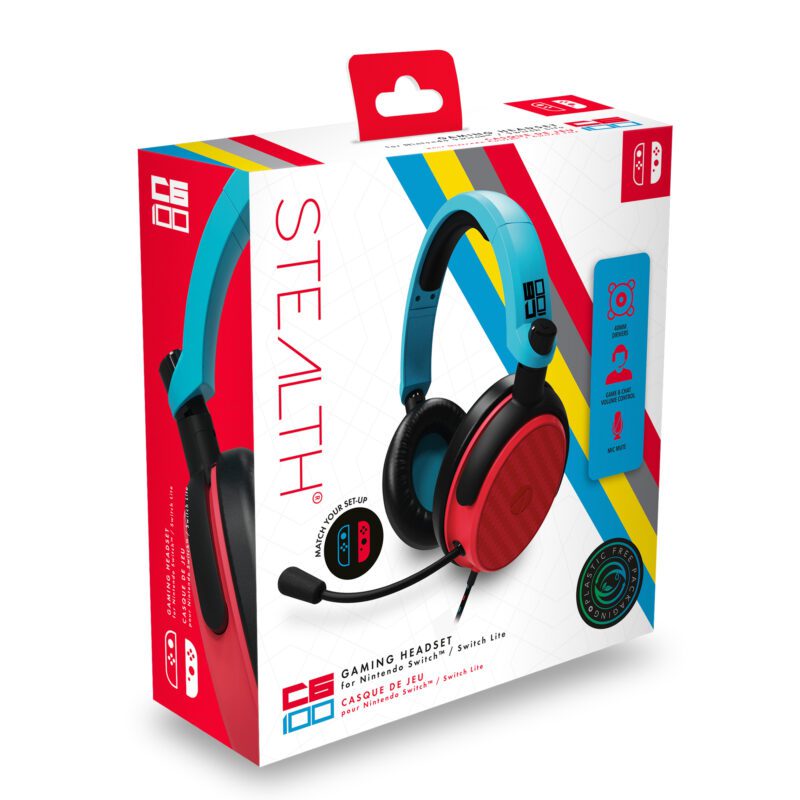 Stealth C6-100 Neon - Gaming (Multi-Platform) Headset Stereo Wired Gaming Maponus Blue/Red