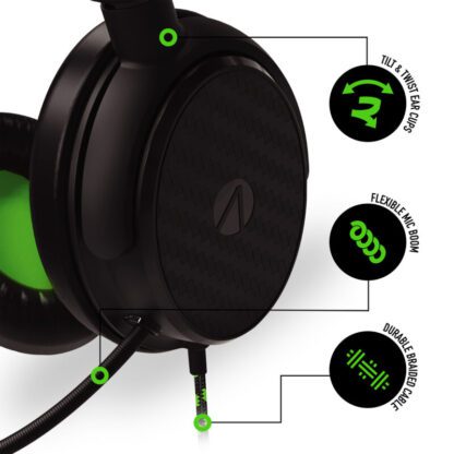 Stealth C6-100 Green & Black Wired Stereo Gaming Headset (Multi-Platform) Picture 4