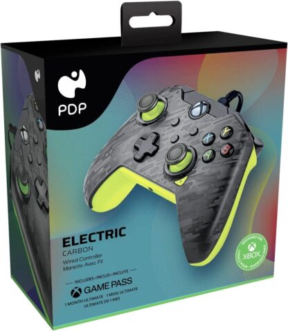 PDP Electric Carbon Wired Controller (Xbox Series X/S / XBox One) Box Picture