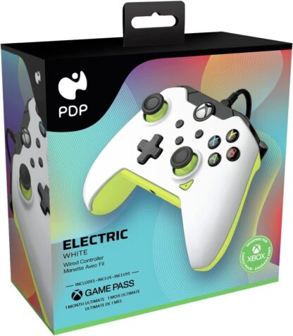 PDP Electric White Wired Controller (Xbox Series X/S / XBox One) Box Picture