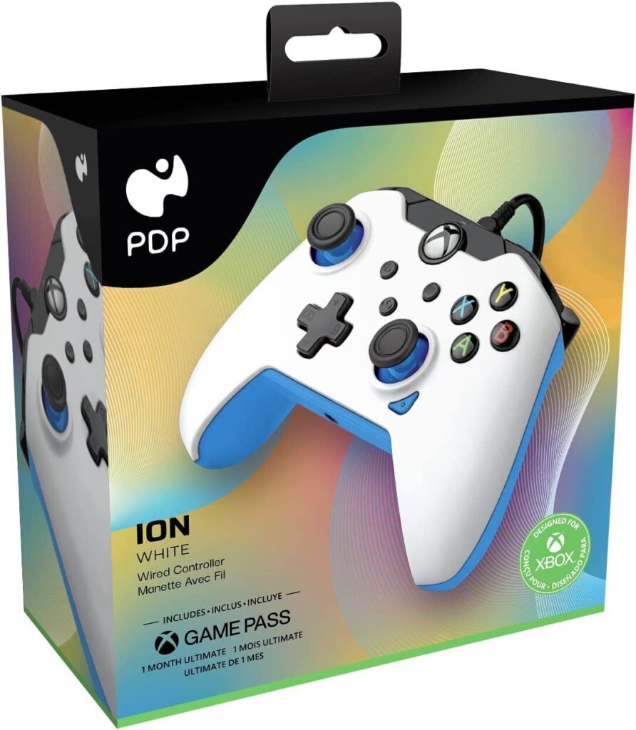 PDP ION White Wired Controller + FREE Game Pass Ultimate