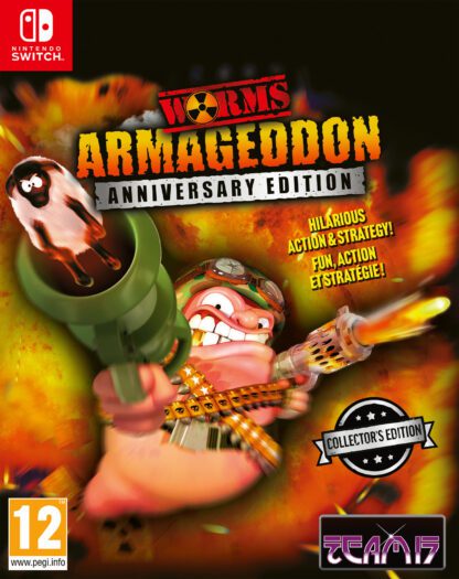 Worms Armageddon Anniversary Collector's Edition Switch Front Cover