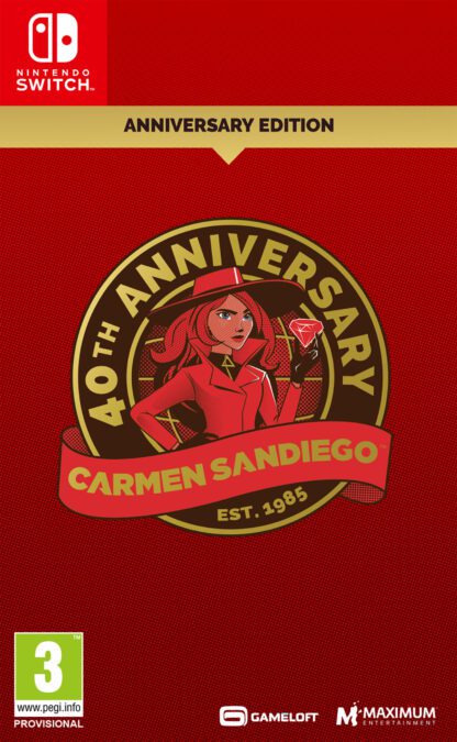 Carmen Sandiego 40th Anniversary Edition Nintendo Switch Front Cover